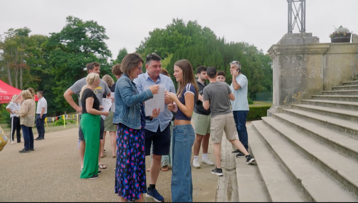 WATCH: Claremont Fan Court - A Level Results Day 2025